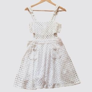 "Rehab Clothing" White Eyelet Dress Size M